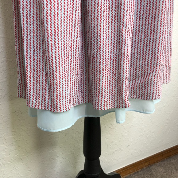 Hatch Briar sky blue red dashdot smocked waist maternity dress size 2 or Medium - Picture 5 of 16